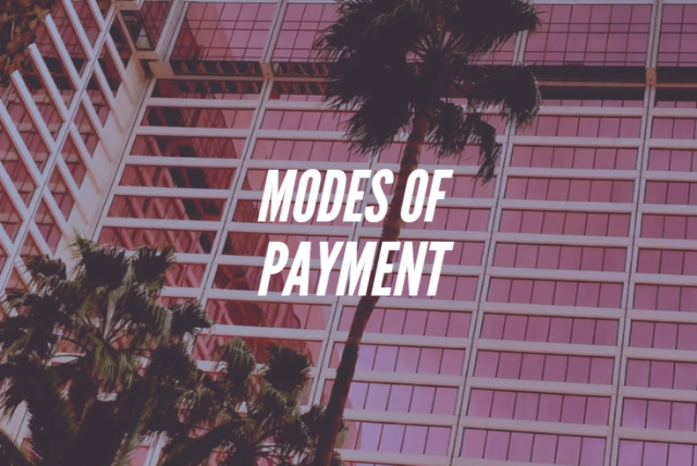 Modes of Payment